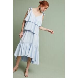 NEW Anthropologie Prose & Poetry Fannie High-Low Ruffled Skirt Size Large
